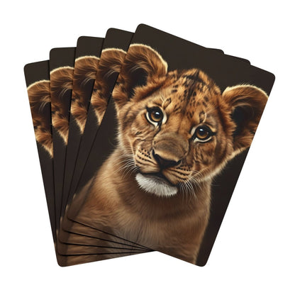 Cute lion cub Poker Playing Cards - Earthbound Pacific