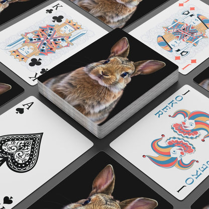 Cute Rabbit Playing Cards, Bunny Deck, Unique Gift for Poker Players, Animal Lover Game Night, Funny Card Game Accessories - Earthbound Pacific