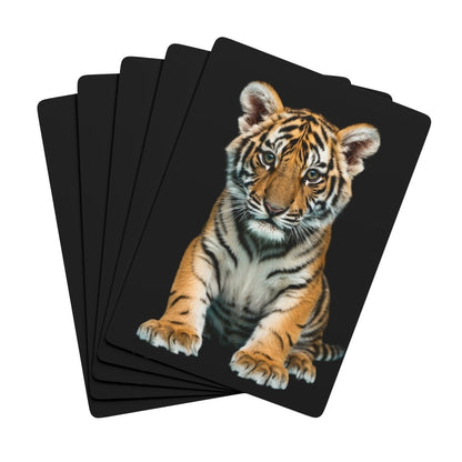 Cute Tiger Cub Poker Playing Cards - Earthbound Pacific