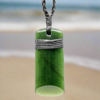 Dark Green Maori Jade Toki Necklace | Petite/Mini DHtoki35B Earthbound Pacific