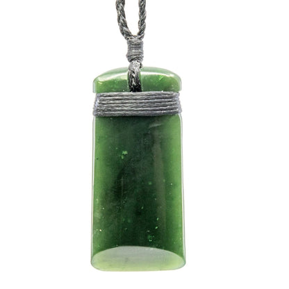 Dark Green Nephrite Jade Maori Toki Necklace MPT45B2 Earthbound Pacific