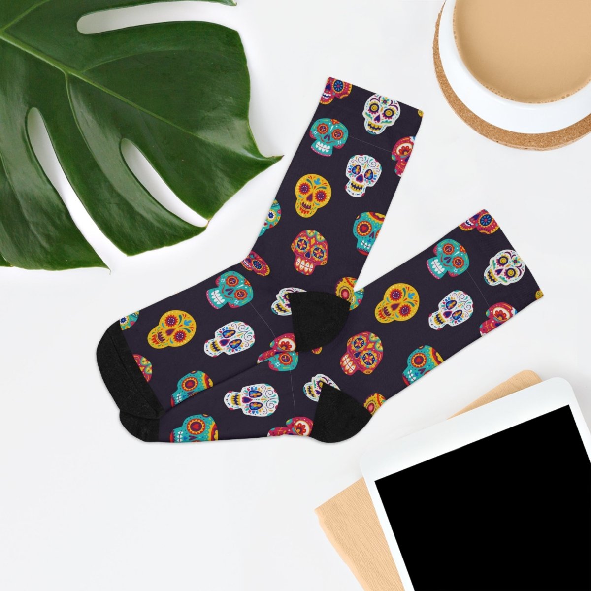 Day of the Dead Skull Socks, Colorful Recycled Socks 89689639909364078098 Earthbound Pacific