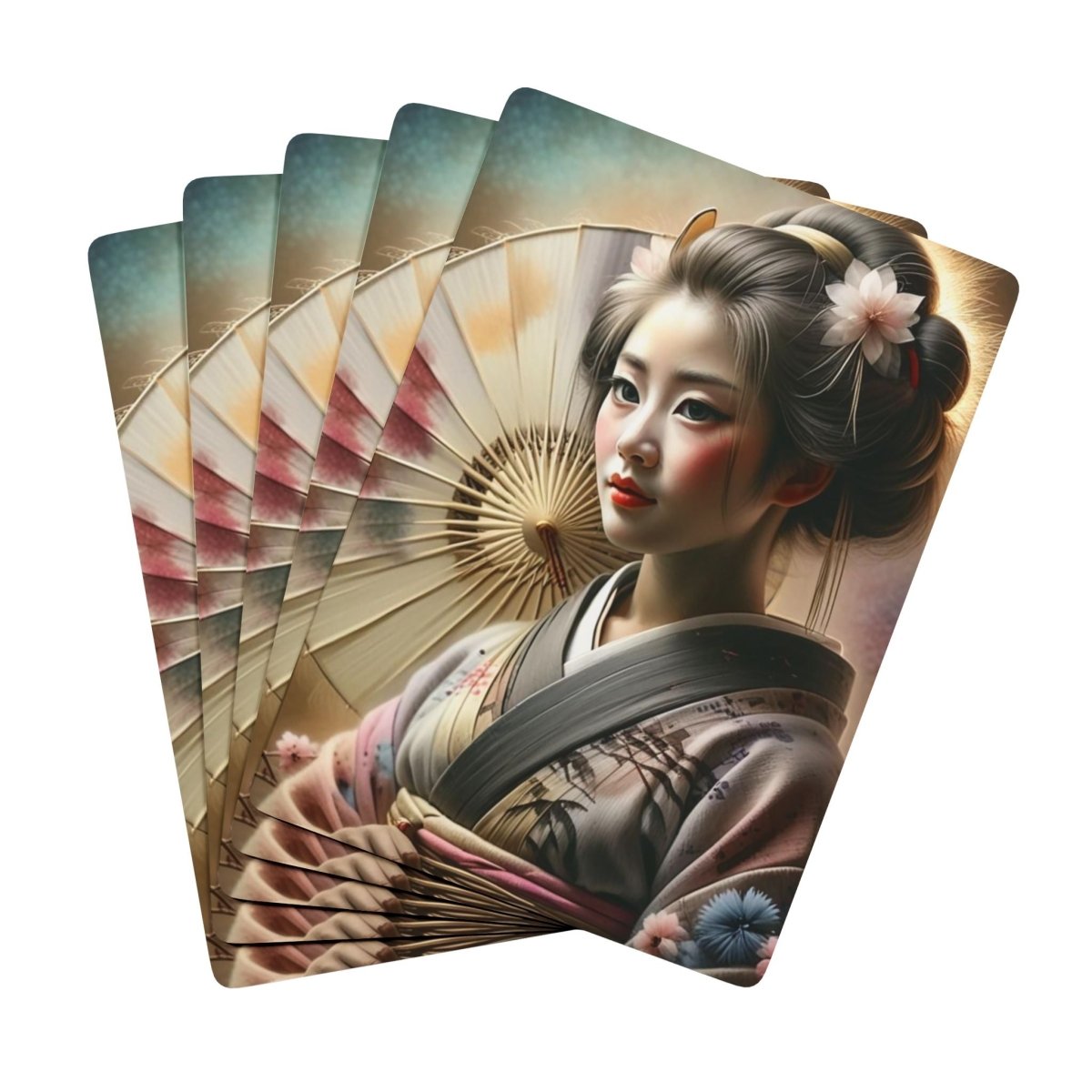 Deck of Cards, Japanese Geisha Poker Playing Cards, Unique Game Night Set, Card Game Accessories, Casino Night Decor, Poker Lover Gift - Earthbound Pacific