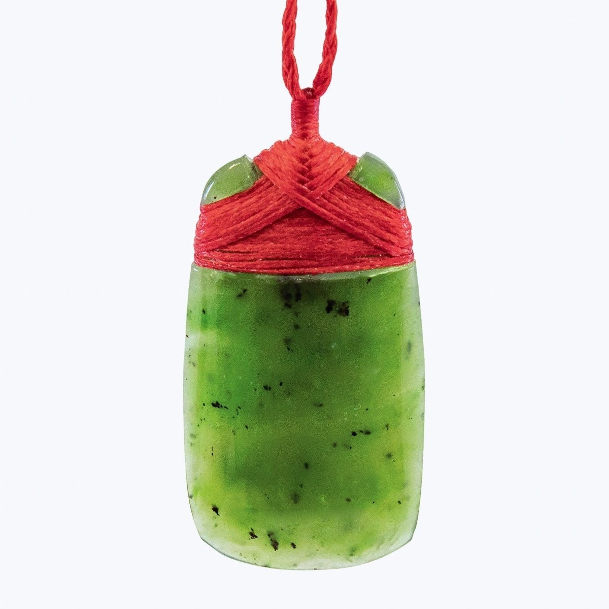 Jade Greenstone Stylized Maori Adze Toki Necklace (Medium) QZT45BRV Earthbound Pacific
