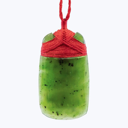 Jade Greenstone Stylized Maori Adze Toki Necklace (Medium) QZT45BRV Earthbound Pacific