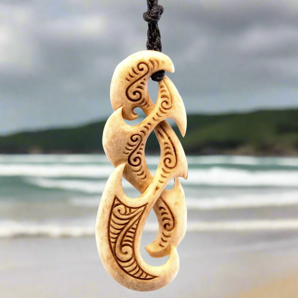 Love and Connection Maori Infinity Loop Pikorua Twist Necklace BMBP60AT Earthbound Pacific