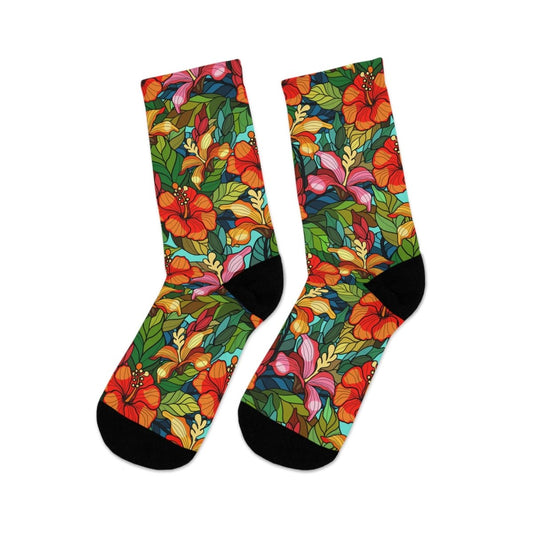 Eco - Friendly Floral Socks 27643216814527279493 Earthbound Pacific