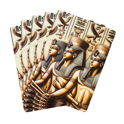 Egyptian Pharaoh Poker Playing Cards, Card Deck for Game Night, Unique Set for Card Players, Fun Gift Idea, Deck of Cards with Ancient - Earthbound Pacific