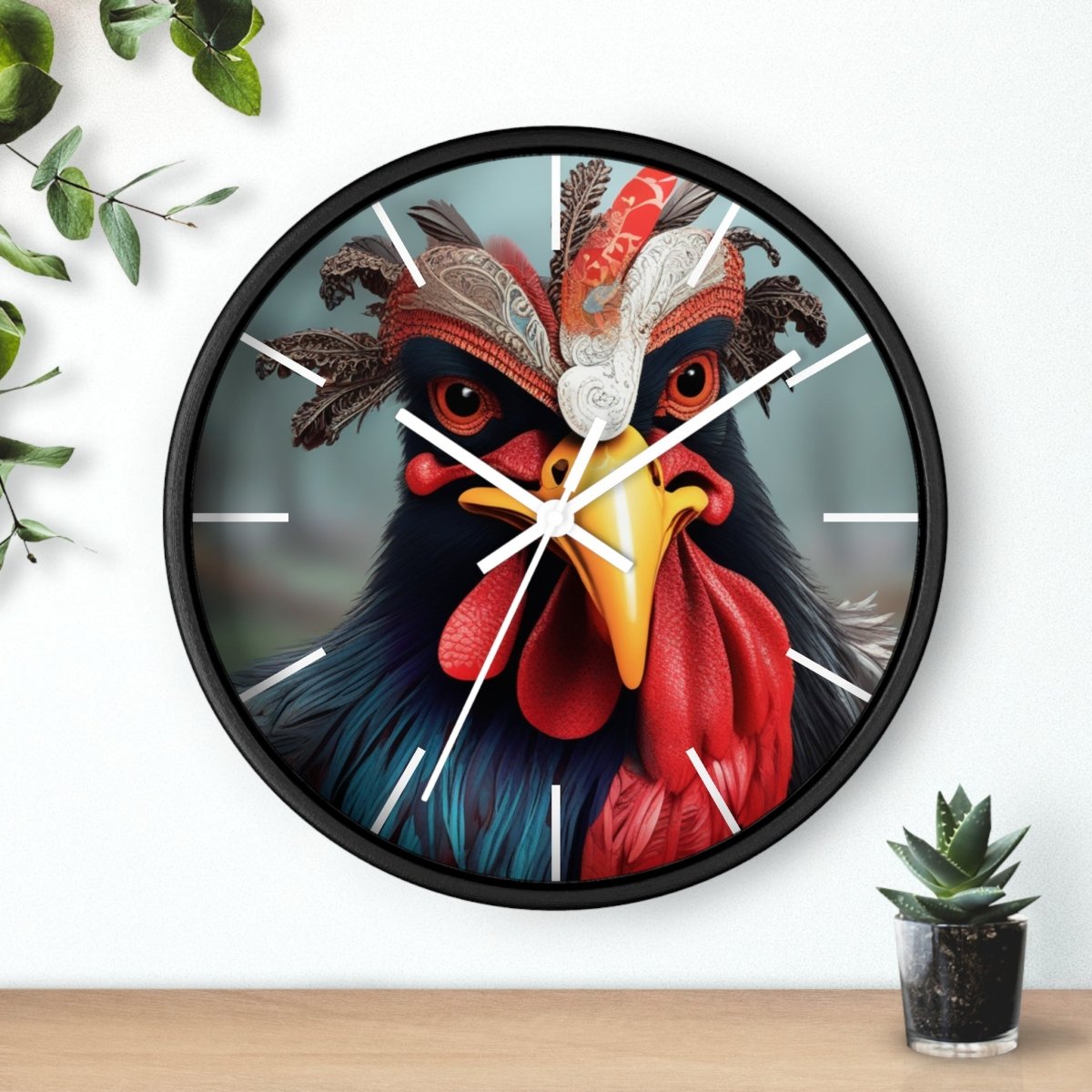 Fantasy Chicken Designer Wall Clock - Earthbound Pacific