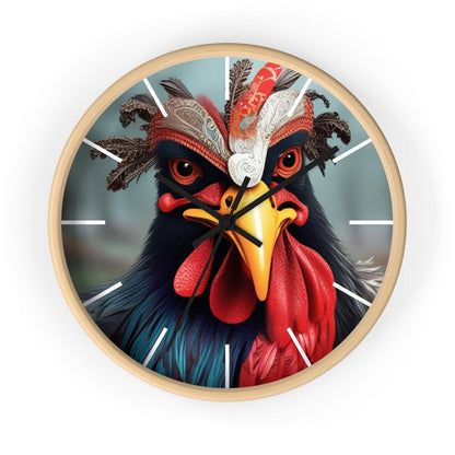 Fantasy Chicken Designer Wall Clock - Earthbound Pacific