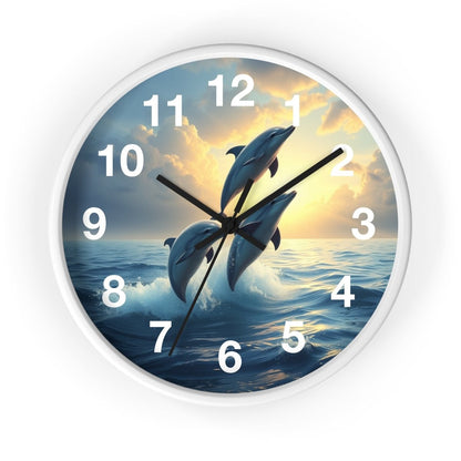 Fantasy Dolphin Designer Wall Clock - Earthbound Pacific