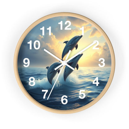 Fantasy Dolphin Designer Wall Clock - Earthbound Pacific