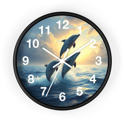 Fantasy Dolphin Designer Wall Clock - Earthbound Pacific