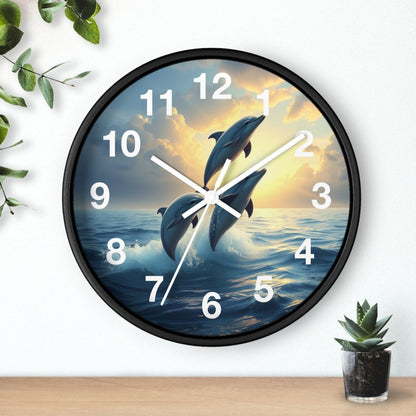 Fantasy Dolphin Designer Wall Clock - Earthbound Pacific