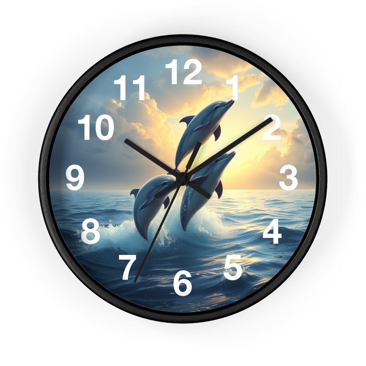 Fantasy Dolphin Designer Wall Clock - Earthbound Pacific