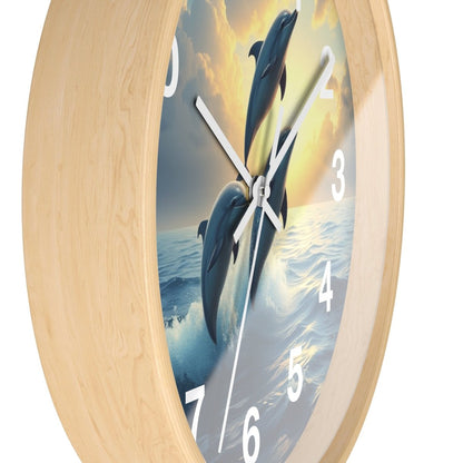 Fantasy Dolphin Designer Wall Clock - Earthbound Pacific