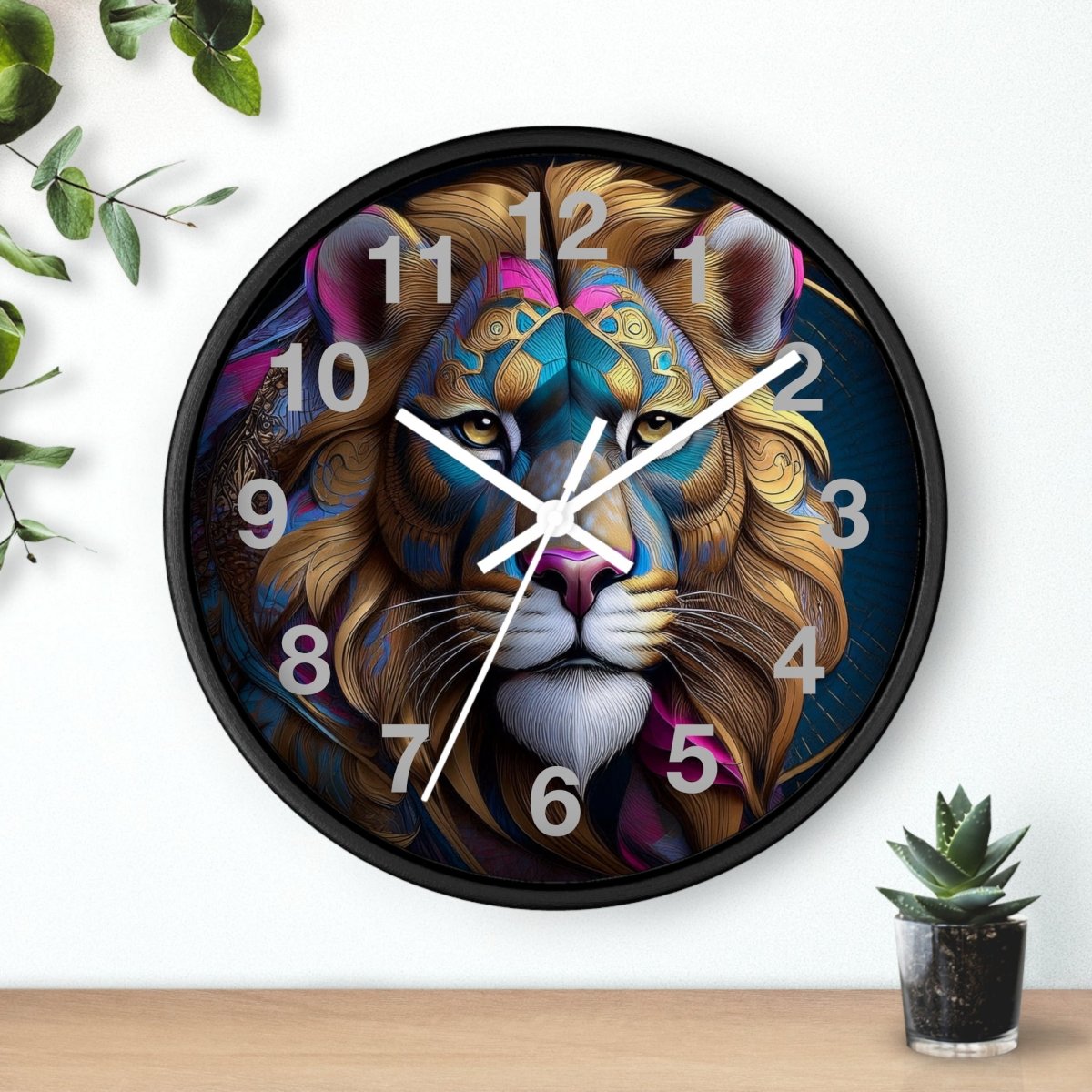 Fantasy Lion Designer Wall Clock - Earthbound Pacific