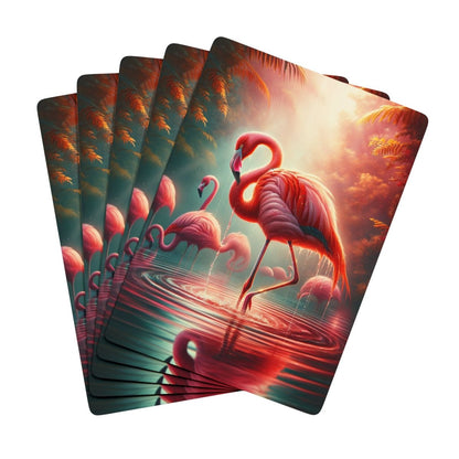 Flamingo Poker Playing Cards Set - Unique Card Game, Gift for Game Nights, Birthday Present, Pool Party Accessory, Summer Vibes - Earthbound Pacific