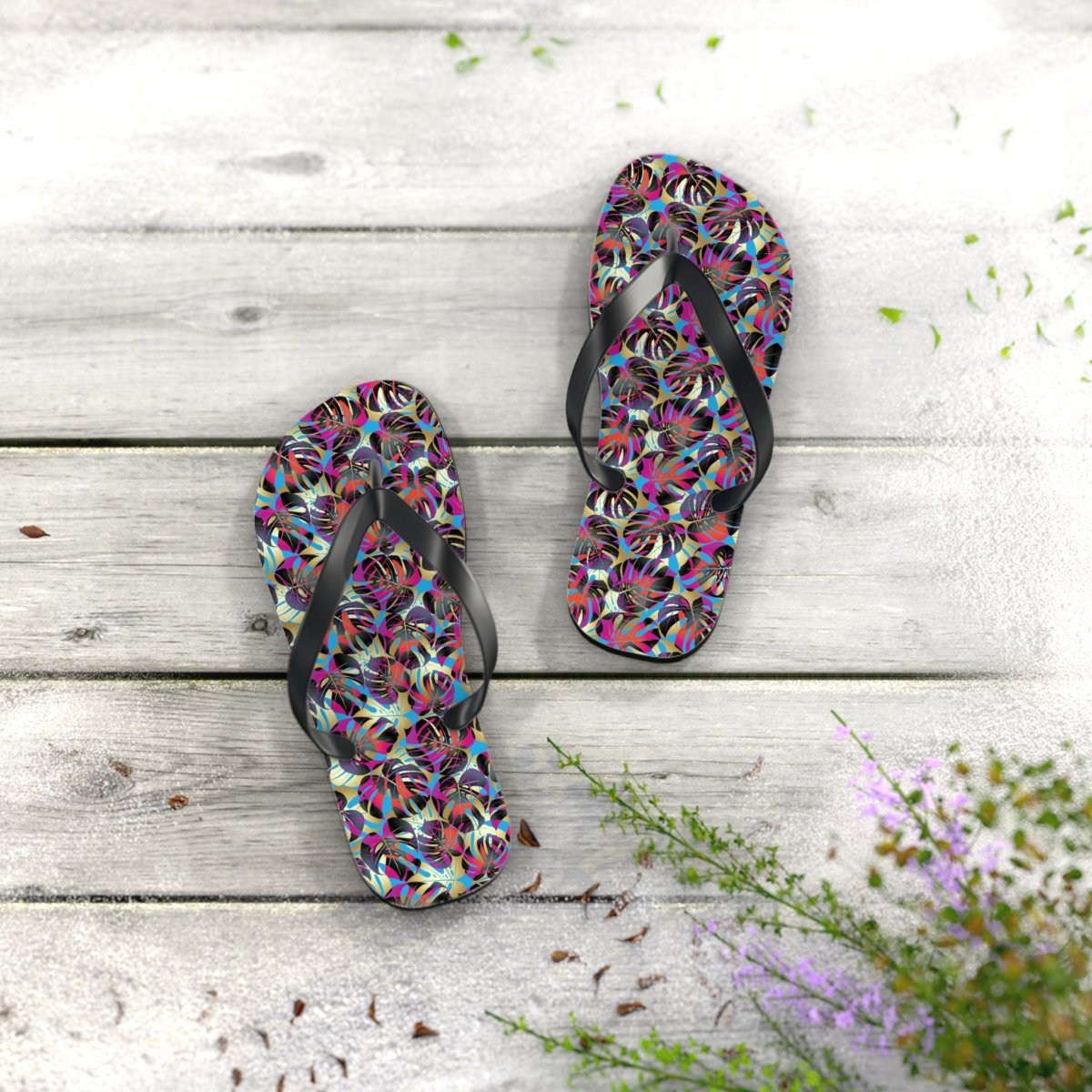 Flip Flops - Psychedelic Canopy Design 28930898708903906123 Earthbound Pacific