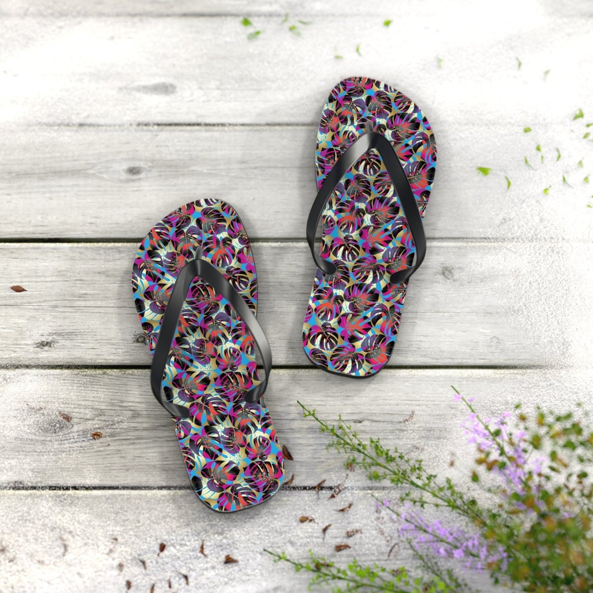 Flip Flops - Psychedelic Canopy Design 28930898708903906123 Earthbound Pacific