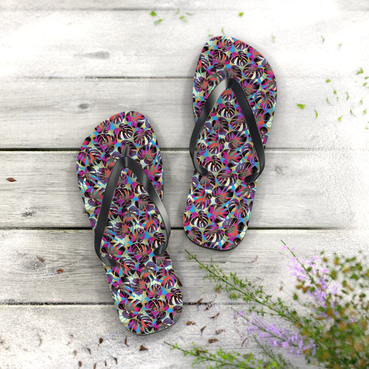 Flip Flops - Psychedelic Canopy Design 28930898708903906123 Earthbound Pacific