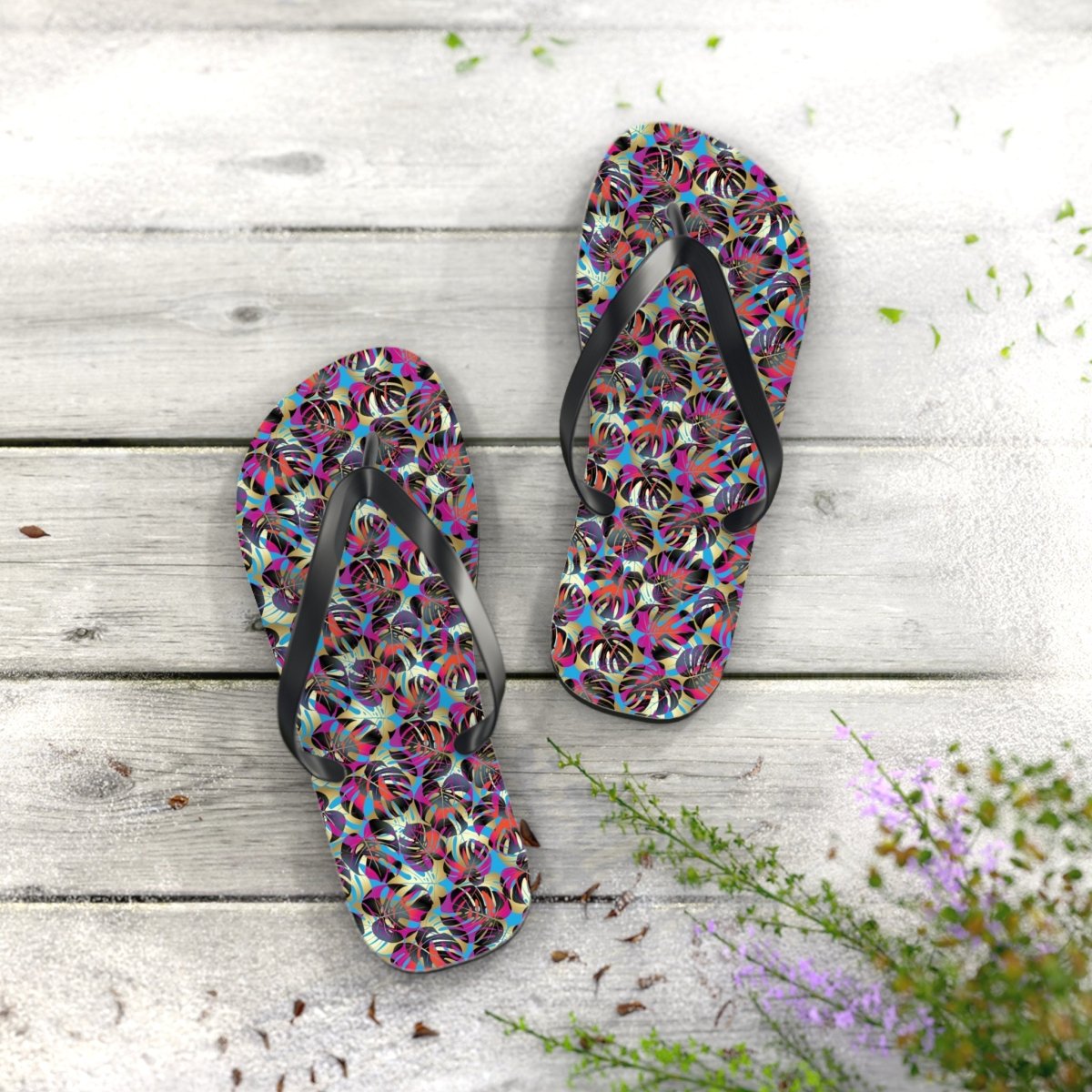 Flip Flops - Psychedelic Canopy Design 28930898708903906123 Earthbound Pacific