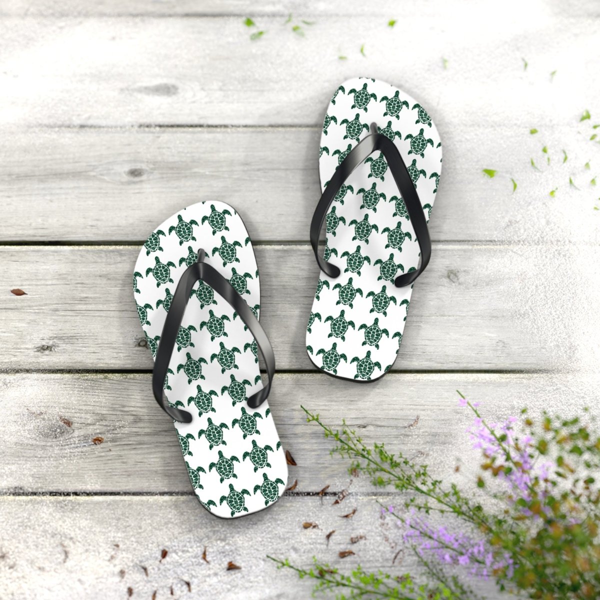 Flip Flops: Turtle Trek Design 14218118918579919796 Earthbound Pacific
