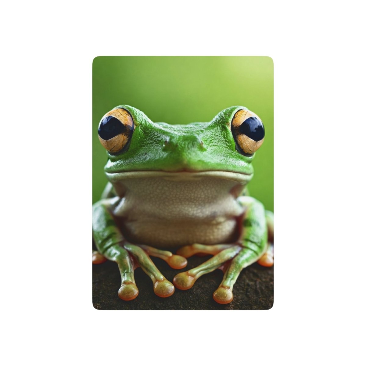 Frog Playing Cards, Cute Frog Poker Cards Deck, Fun Frog Card Game Set, Unique Animal Design Deck of Cards, Frog Lover Gift, Green Frog Game - Earthbound Pacific