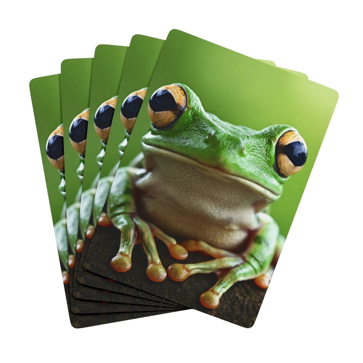 Frog Playing Cards, Cute Frog Poker Cards Deck, Fun Frog Card Game Set, Unique Animal Design Deck of Cards, Frog Lover Gift, Green Frog Game - Earthbound Pacific