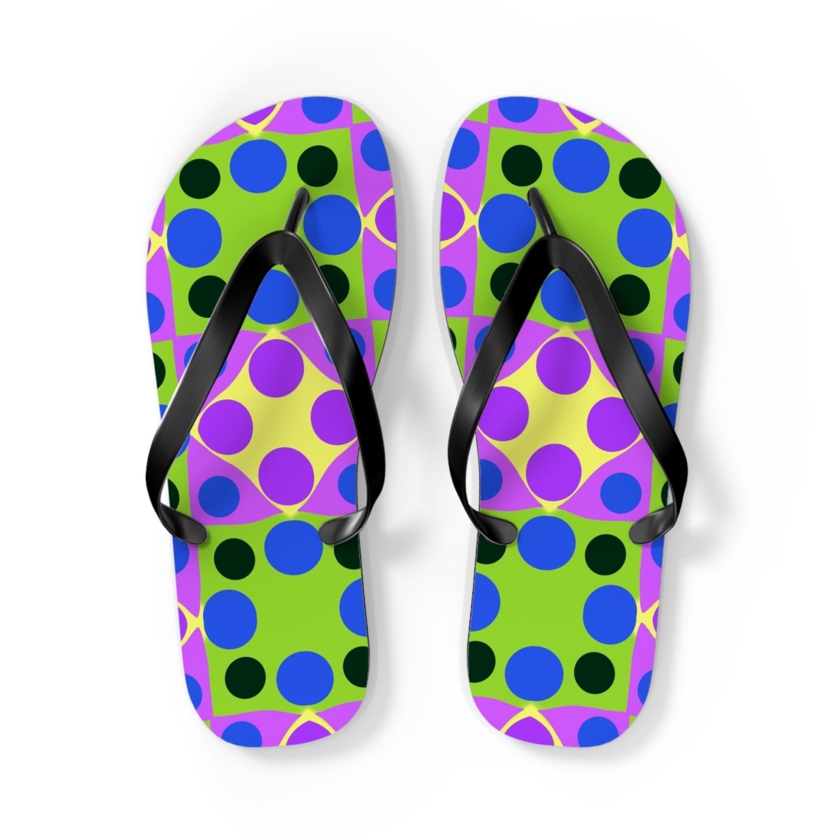 Funky Polka Design Flip Flops 13807983434013845378 Earthbound Pacific
