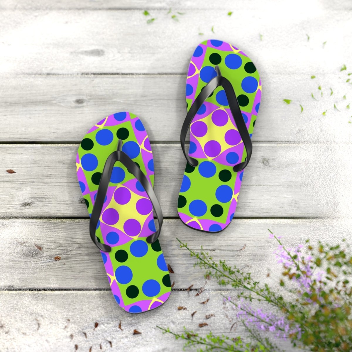 Funky Polka Design Flip Flops 47886446276053109654 Earthbound Pacific