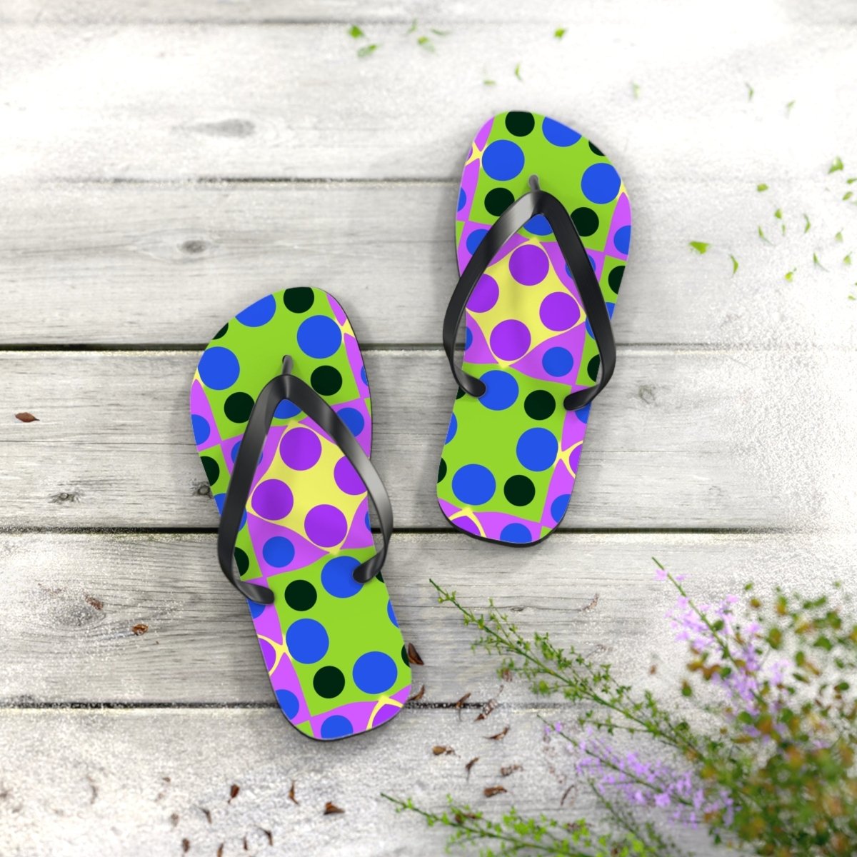 Funky Polka Design Flip Flops 47886446276053109654 Earthbound Pacific