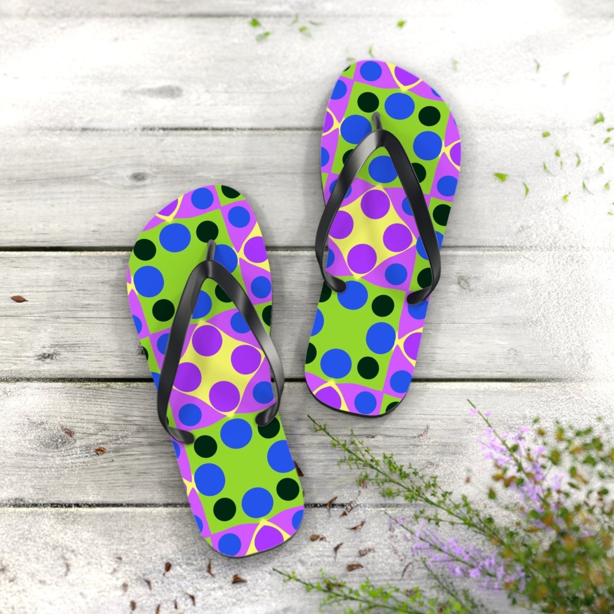 Funky Polka Design Flip Flops 47886446276053109654 Earthbound Pacific