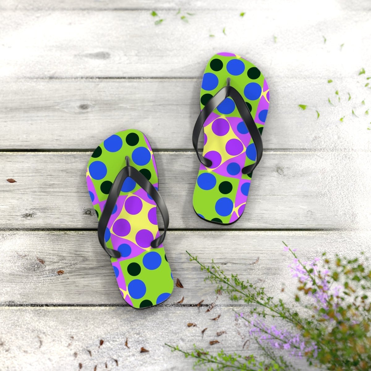 Funky Polka Design Flip Flops 47886446276053109654 Earthbound Pacific