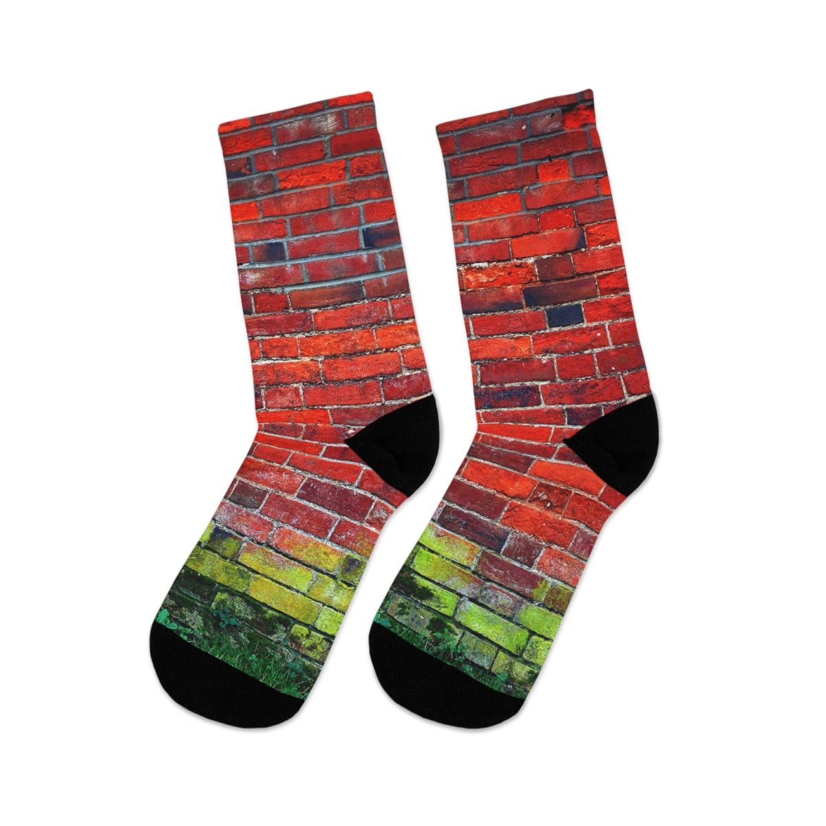 Funky Socks - Recycled Poly Collection - Red Brick Wall Design 12126997416825656676 Earthbound Pacific