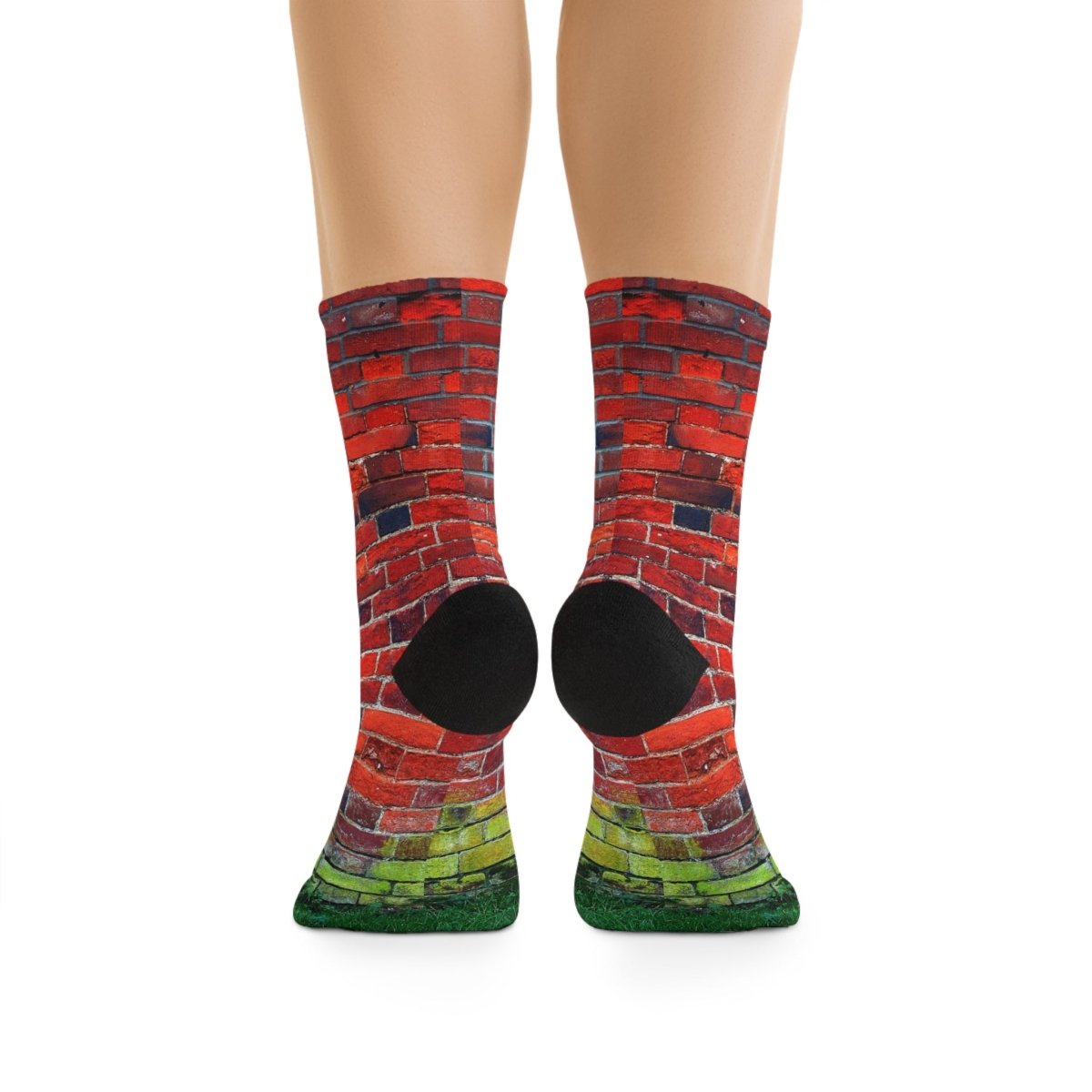 Funky Socks - Recycled Poly Collection - Red Brick Wall Design 12126997416825656676 Earthbound Pacific