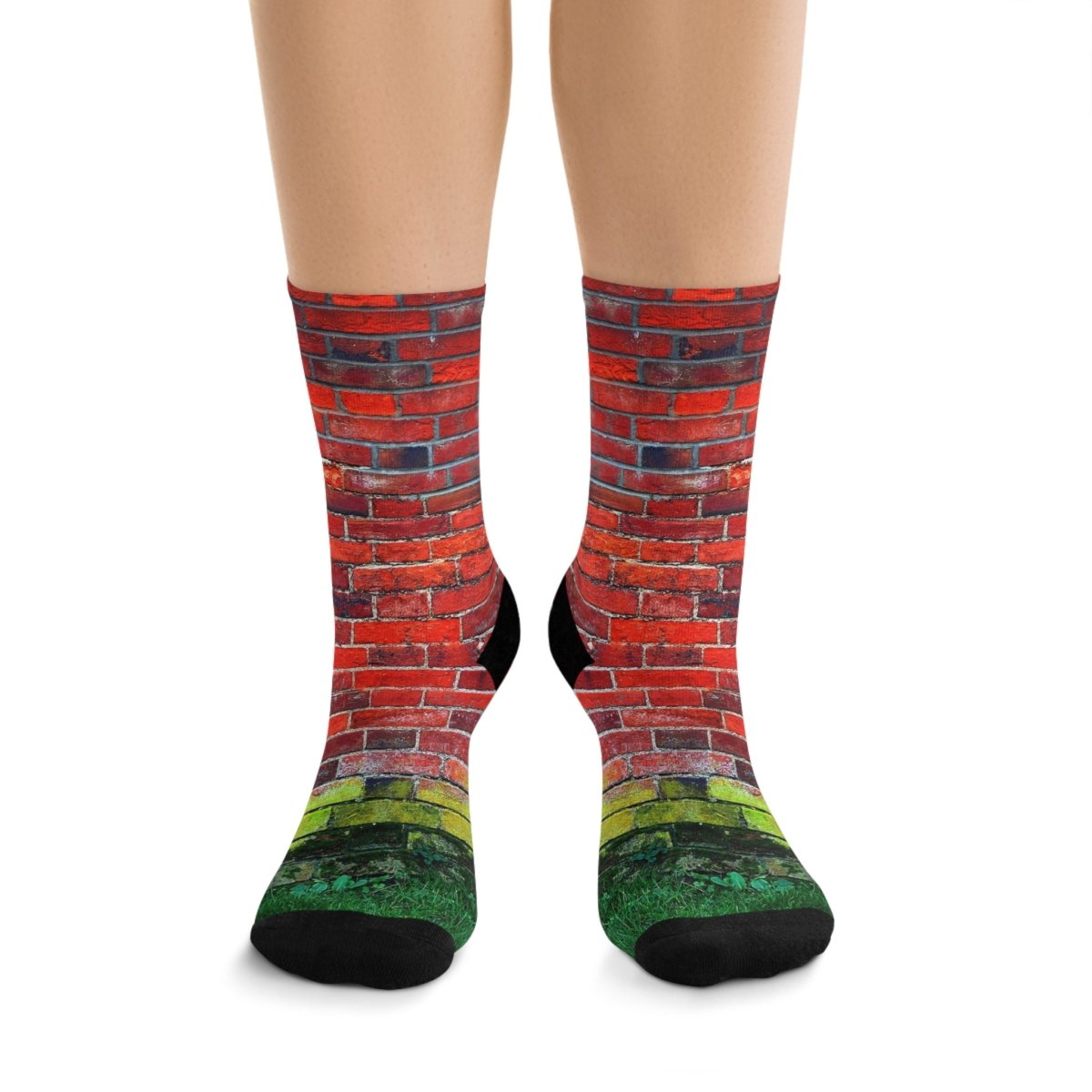 Funky Socks - Recycled Poly Collection - Red Brick Wall Design 12126997416825656676 Earthbound Pacific