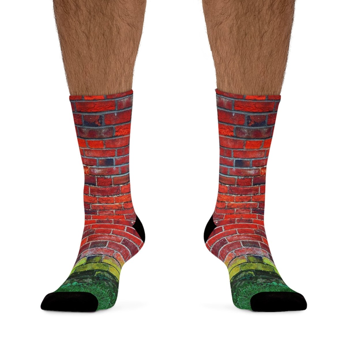 Funky Socks - Recycled Poly Collection - Red Brick Wall Design 12126997416825656676 Earthbound Pacific