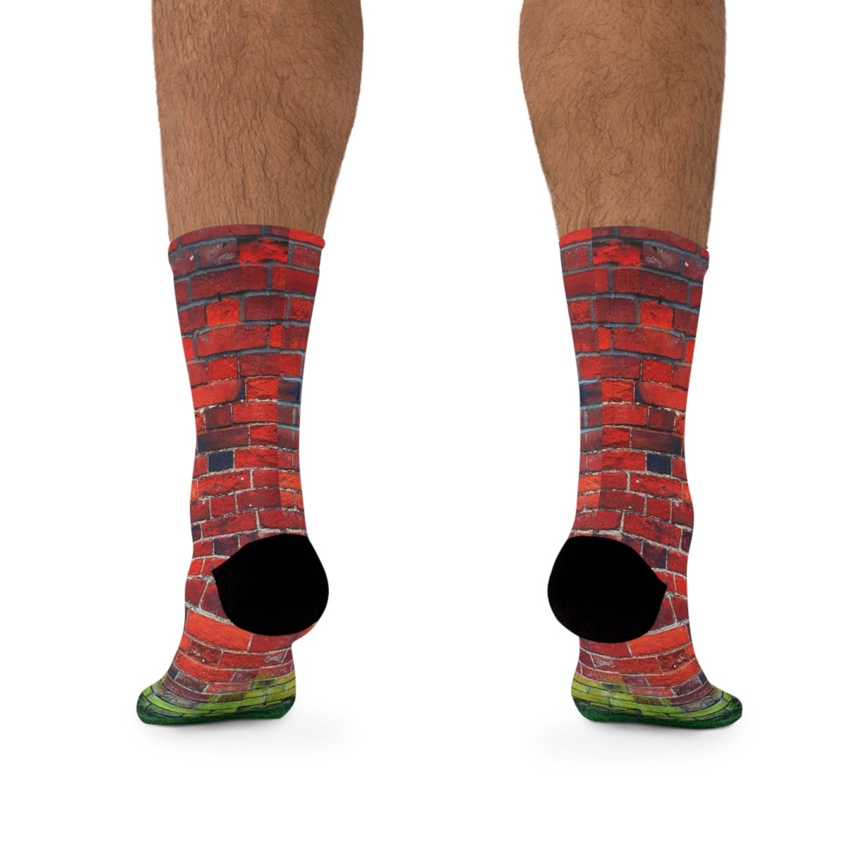Funky Socks - Recycled Poly Collection - Red Brick Wall Design 12126997416825656676 Earthbound Pacific