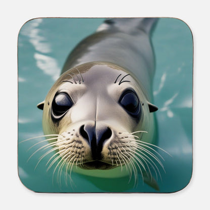 Funny Animal Coaster Hardboard Back (Square) 4PK Set - Earthbound Pacific