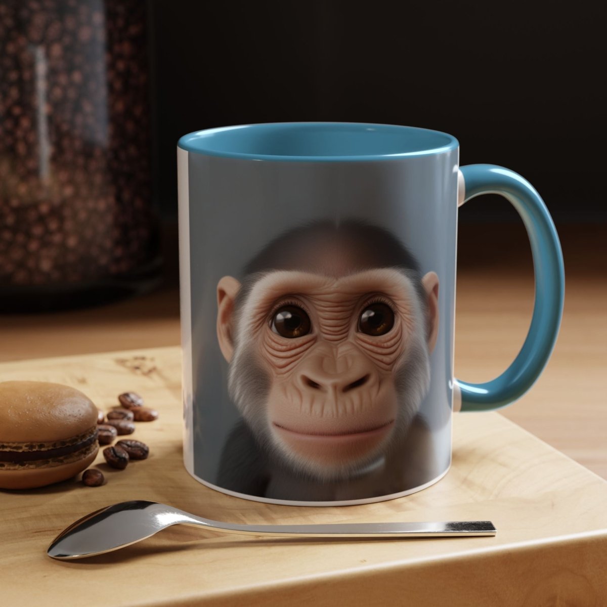 Funny Baby Monkey Designer Mug (11, 15oz) - Earthbound Pacific