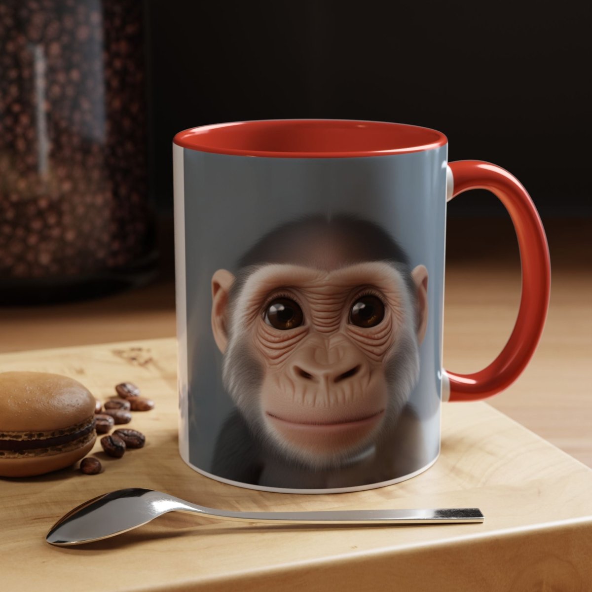 Funny Baby Monkey Designer Mug (11, 15oz) - Earthbound Pacific