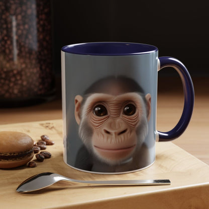 Funny Baby Monkey Designer Mug (11, 15oz) - Earthbound Pacific