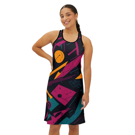 Geometric Abstract Racerback Dress - Earthbound Pacific