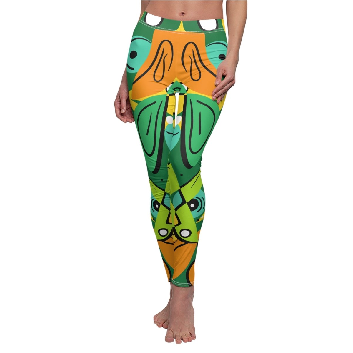 Geometric Abstract Tribal inspired Womens Leggings - Earthbound Pacific