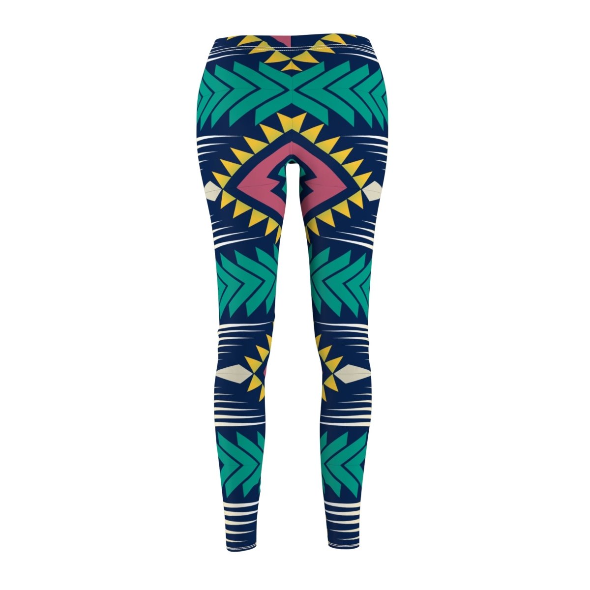 Geometric Abstract Tribal inspired Womens Leggings - Earthbound Pacific