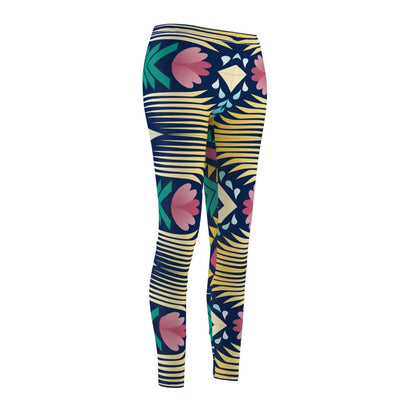 Geometric Abstract Tribal inspired Womens Leggings - Earthbound Pacific