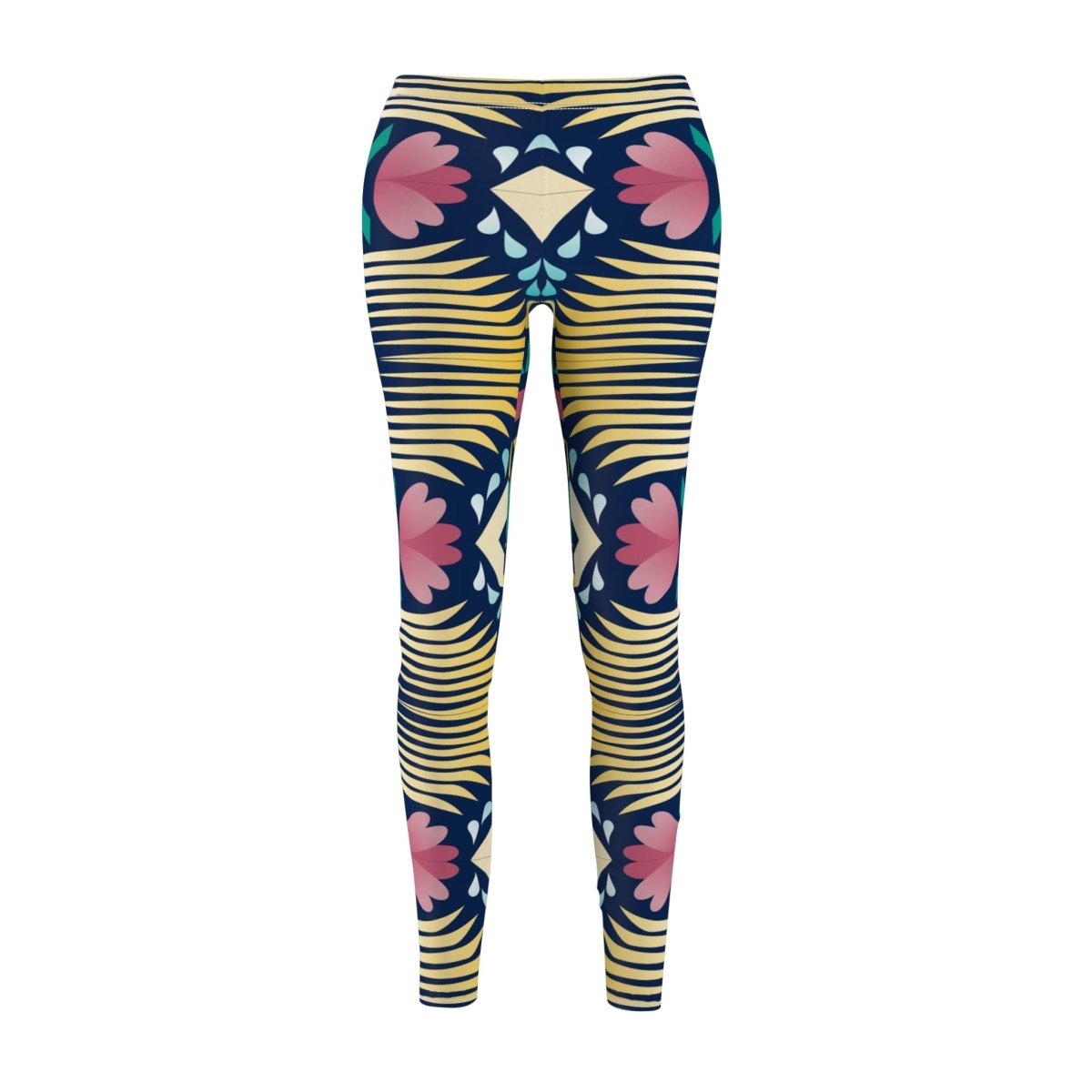 Geometric Abstract Tribal inspired Womens Leggings - Earthbound Pacific