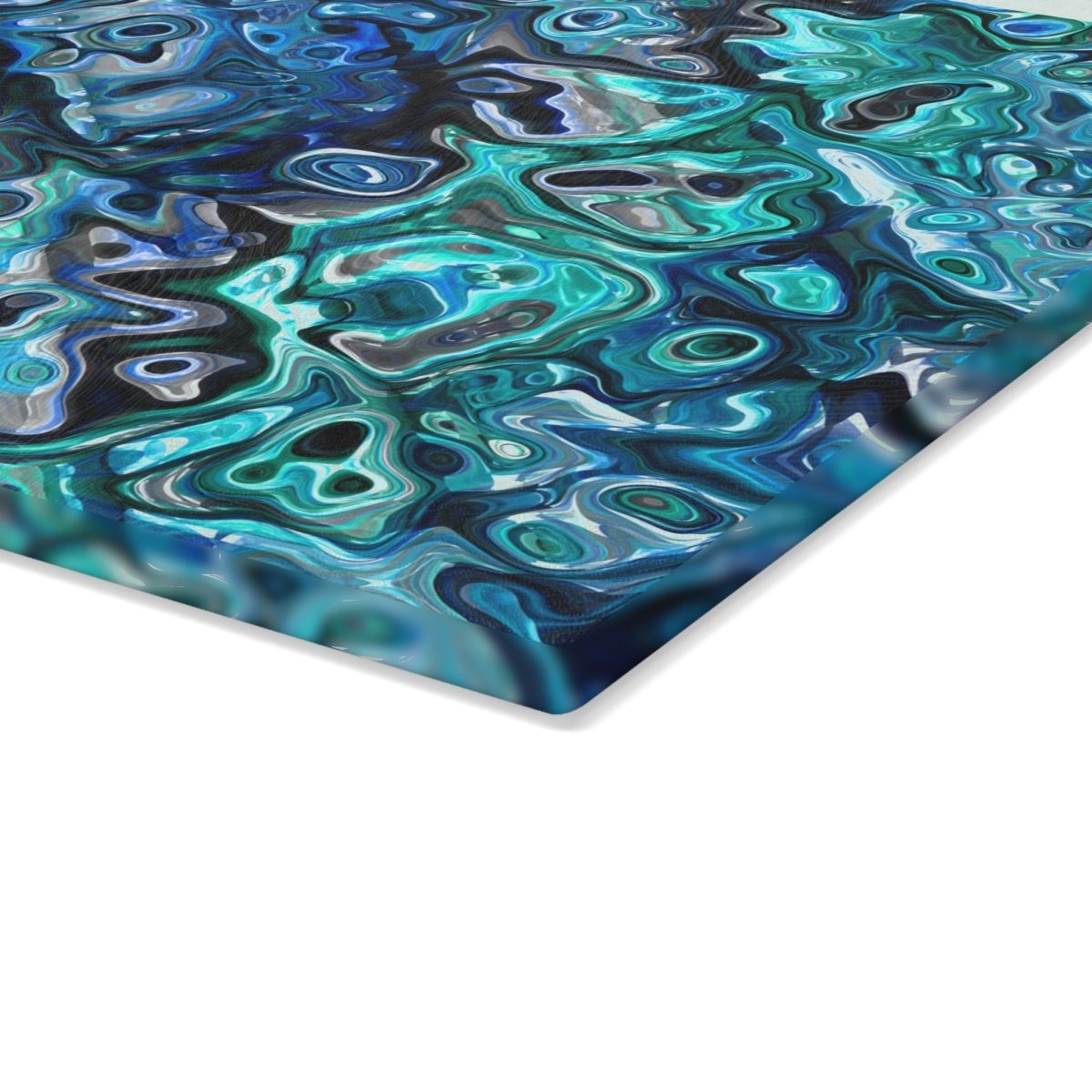 Glass Cutting Board, Kitchen Decor, Foodie Gift, Chef Gift, New Zealand Paua Abalone Inspired Cutting Board - Earthbound Pacific