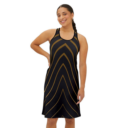 Gold Stripe Women's Dress - Earthbound Pacific